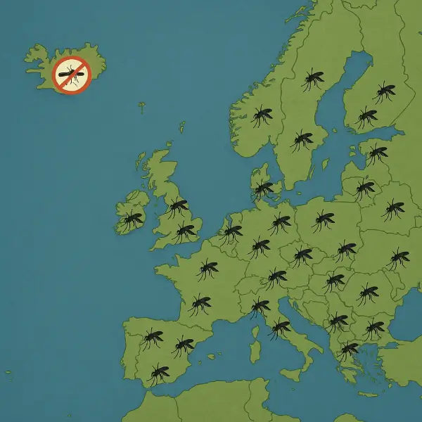 комары появились в Исландии